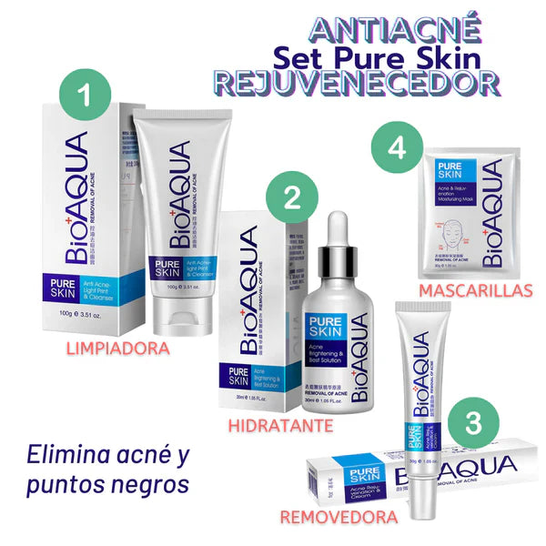 Kit x 4 Cuidado Facial Anti-Acné - BioAQUA